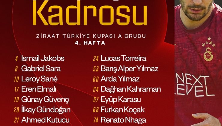 Galatasaray’ın Alanya Maçı Kadrosu Açıklandı!