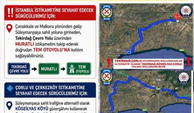 Trafik Yoğunluğu İçin Tekirdağ’dan Uyarı!