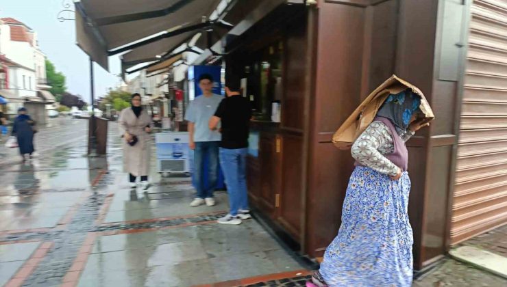 Edirne’de Aniden Yağmur, Vatandaşlar Şaşkın!