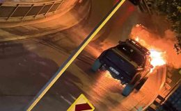 Eyüpsultan’da Pikap Yangını, Araç Küle Döndü!