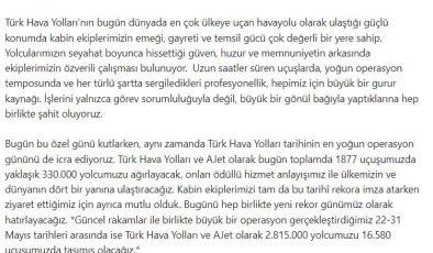 THY Başkanı’ndan Kabin Ekibine Özel Ziyaret